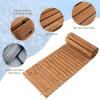 imageGiantex 7 FT Curved Wooden Garden Pathway 17quot W Roll Out Hardwood Walkway NonSlip Surface Tools Free Assembly Outdoor Rustic Decorative Boardwalk Flooring for Backyard WeddingBrown