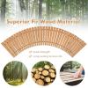 imageGiantex 7 FT Curved Wooden Garden Pathway 17quot W Roll Out Hardwood Walkway NonSlip Surface Tools Free Assembly Outdoor Rustic Decorative Boardwalk Flooring for Backyard WeddingBrown