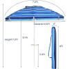 imageGiantex 72 Ft Beach Umbrella Patio Sunshade Umbrella with Sand Anchor ampamp Cupholder Solid Steel Pole Carrying Bag Portable Sun Shelter Suitable for Seaside Backyard Poolside Market EntranceNavy