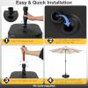 imageGiantex 72 lbs Fillable Umbrella Base Heavy Duty HDPE Umbrella Stand Fits 15quot Umbrella Poles Water Sand Filled Weighted Market Table Umbrella Holder for Yard Garden Patio Poolside 165 inch