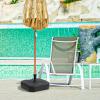 imageGiantex 75 lbs Fillable Umbrella Base Water Sand Filled Umbrella Stand with Builtin Handle for 15quot Poles Heavy Duty HDPE Weighted Market Table Umbrella Holder for Yard Garden Patio 18 inch