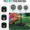 imageGiantex 75lbs Fillable Umbrella Base 20 inch Water and Sand Filled Umbrella Stand Fit 15quot19quot Umbrella Pole HDPE Weighted Market Table Umbrella Holder for Outdoor Deck Garden Poolside440 Pounds