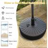 imageGiantex 75lbs Fillable Umbrella Base 20 inch Water and Sand Filled Umbrella Stand Fit 15quot19quot Umbrella Pole HDPE Weighted Market Table Umbrella Holder for Outdoor Deck Garden Poolside750 Pounds