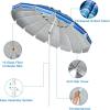 imageGiantex 8 Ft Beach Umbrella Patio Sunshade Umbrella with Sand Anchor ampamp Tilt Mechanism 16 Fiberglass Ribs AirVent Design Portable Sun Shelter Suitable for Seaside Backyard Poolside Market EntranceNavy