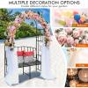 imageGiantex 81in Metal Garden Arch with Bench Outdoor Garden Arbor Archway Trellis for Climbing Plants Vines 2Person Bench Loads 660 lbs Patio Trellis Pergola Arches for Wedding Party Ceremony Decor