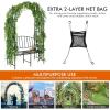 imageGiantex 81in Metal Garden Arch with Bench Outdoor Garden Arbor Archway Trellis for Climbing Plants Vines 2Person Bench Loads 660 lbs Patio Trellis Pergola Arches for Wedding Party Ceremony Decor