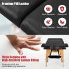 imageGiantex 84inch Folding Massage Table Lash Bed Portable 3 Sections Spa Salon Tattoo Bed with Face Cradle Armrests Wooden Legs Professional Massage Bed Height Adjustable with Carry Case BlackBlack