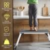 imageGiantex Aluminum Platform NonSlip Folding Work Bench Drywall Stool Ladder 330lbs Capacity