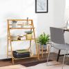 imageGiantex Bamboo Ladder Plant Stand 3 Tier Folding Bamboo Plant Shelf Foldable Flower Pot Display Shelf Rack Multiple Plants Holder Organizer Storage Shelf for Indoor Outdoor Balcony Garden NaturalNatural