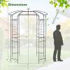 imageGiantex Birdcage Shape Gazebo  94 H x 68 W Metal Arch Trellis for Climbing Plants Clematis Vines French Style Pergola Pavilion Garden Arbor for Weddings Photoshoots Ceremony Party Outdoor Decor