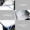 imageGiantex Camping Kitchen Station Folding Grill Table with 26 Tabletop 2 Side Tables Storage Organizer Detachable Windscreen Portable Camp Cook Outdoor Prep Station Backyard BBQ Picnic BlackBlack