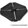 imageGiantex Cantilever Umbrella Base 220 lbs 4 PCS Patio Umbrella Stand Water Sand Filled Heavy Duty HDPE Offset Umbrella Weights with 4 Connecting Pins EasyFill Spouts for Outside Garden Poolside1950 Pounds