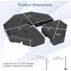 imageGiantex Cantilever Umbrella Base 220 lbs 4 PCS Patio Umbrella Stand Water Sand Filled Heavy Duty HDPE Offset Umbrella Weights with 4 Connecting Pins EasyFill Spouts for Outside Garden Poolside3500 Pounds