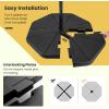 imageGiantex Cantilever Umbrella Base 220 lbs 4 PCS Patio Umbrella Stand Water Sand Filled Heavy Duty HDPE Offset Umbrella Weights with 4 Connecting Pins EasyFill Spouts for Outside Garden Poolside2080 Pounds