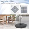 imageGiantex Cantilever Umbrella Base 220 lbs 4 PCS Patio Umbrella Stand Water Sand Filled Heavy Duty HDPE Offset Umbrella Weights with 4 Connecting Pins EasyFill Spouts for Outside Garden Poolside3500 Pounds