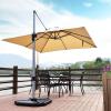 imageGiantex Cantilever Umbrella Base 220 lbs 4 PCS Patio Umbrella Stand Water Sand Filled Heavy Duty HDPE Offset Umbrella Weights with 4 Connecting Pins EasyFill Spouts for Outside Garden Poolside1950 Pounds