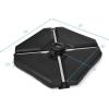 imageGiantex Cantilever Umbrella Base 220 lbs 4 PCS Patio Umbrella Stand Water Sand Filled Heavy Duty HDPE Offset Umbrella Weights with 4 Connecting Pins EasyFill Spouts for Outside Garden Poolside1950 Pounds