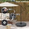 imageGiantex Cantilever Umbrella Base 220 lbs 4 PCS Patio Umbrella Stand Water Sand Filled Heavy Duty HDPE Offset Umbrella Weights with 4 Connecting Pins EasyFill Spouts for Outside Garden Poolside3500 Pounds