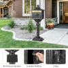 imageGiantex Cast Aluminum Mailbox with Post  Locking Residential Mailboxes for Outside with Keys Baffle Door Expansion Bolts Address Panel InGround RustProof Large Security Postal Mailbox WhiteBlack