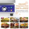 imageGiantex Commercial Griddle 22quot Electric Griddle 2000W Cast Iron Griddle Stainless Steel Frame 122572 Adjustable Temperature Control Removable Oil Storage Box Restaurant Teppanyaki Grill