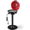 imageGiantex Electric Grill Indoor Outdoor 1600W Portable Barbecue Grill with Removable NonStick Grilling Rack Adjustable Temperature Oil Drip Tray for Picnic Camping Backyard Cooking RedRed