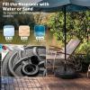 imageGiantex Fillable Umbrella Base 22 inch Umbrella Stand Water and Sand Filled Up to 102lbs Fit 15quot19quot Umbrella Pole HDPE Weighted Market Table Umbrella Holder for Outdoor Deck Garden