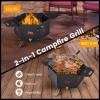 imageGiantex Fire Pit Grill Outdoor Fire Pit with Removable 360 Swivel Cooking Grate Collapsible Fire Bowl Foldable Legs Wood Burning BBQ Fireplaces Campfire Grill for Backyard Patio Picnic