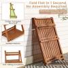 imageGiantex Foldable Ladder Plant Shelf 3Tier Solid Wood Indoor Outdoor Flower Pot Display Rack Corner Storage Bookshelf Freestanding Tiered Plant Stand for Garden Patio Balcony No Assembly