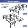 imageGiantex Folding Bed Frame TwinFull Size Portable Bed Base for Kids Teens ampamp Adults ToolFree Assembly No Box Spring Needed 660 LBS Capacity Steel Platform BedTwinFull
