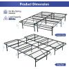 imageGiantex Folding Bed Frame TwinFull Size Portable Bed Base for Kids Teens ampamp Adults ToolFree Assembly No Box Spring Needed 660 LBS Capacity Steel Platform BedQueenKing