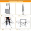 imageGiantex Folding Grill Table with 26 Main Tabletop Portable Aluminum Camping Table Carrying Bag Quick Setup Outdoor Camping Kitchen Food Prep Station for Picnic Tailgating RVing Backyard