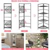 imageGiantex Folding Metal Plant Rack 4 Tiers Corner Shelf Plant Stand Flower Pots Holder Display Rack Storage Shelves for Balcony Patio Living Room
