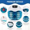 imageGiantex Foot Bath Massager Feet Spa Tub with Heat Bubbles 6 Motorized Massage Rollers Fast Heating Red Light Adjustable Temperature ampamp TimeHome Massaging Tub for Feet Relief NavyNavy