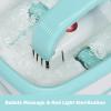 imageGiantex Foot Spa Bath Massager with Automatic Massage Rollers Digital Adjustable Temperature Control Fast Heating Large Bubbles Electric Feet Salon Tub for Foot Stress ReliefGreen