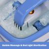 imageGiantex Foot Spa Bath Massager with Automatic Massage Rollers Digital Adjustable Temperature Control Fast Heating Large Bubbles Electric Feet Salon Tub for Foot Stress ReliefBlue