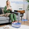 imageGiantex Foot Spa Bath Massager with Automatic Massage Rollers Digital Adjustable Temperature Control Fast Heating Large Bubbles Electric Feet Salon Tub for Foot Stress ReliefBlue