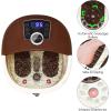 imageGiantex Foot Spa Foot Bath Massager with Heat Bubbles 16 Pedicure Shiatsu Roller Massage Points Adjustable Time ampamp Temperature Led Display Drainage Pipe Foot Soak Tub Pedicure Foot Spa Brown