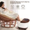 imageGiantex Foot Spa Foot Bath Massager with Heat Bubbles 16 Pedicure Shiatsu Roller Massage Points Adjustable Time ampamp Temperature Led Display Drainage Pipe Foot Soak Tub Pedicure Foot Spa Brown