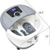 imageGiantex Foot Spa Foot Bath Massager with Heat Bubbles 16 Pedicure Shiatsu Roller Massage Points Adjustable Time ampamp Temperature Led Display Drainage Pipe Foot Soak Tub Pedicure Foot SpaGrey