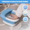 imageGiantex Foot Spa Foot Bath Massager with Heat Collapsible Design Bubbles Rollers Pumice Stone Scrub Brush Folding 3 in 1 Footbath Tub Foldable Foot Soaking Tub for Feet Stress Relief Blue