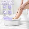 imageGiantex Foot Spa Foot Bath with Heat Infrared Bubbles Adjustable Automatic Point Massage Rollers Easy Water Drainage AntiSkip Foot Pad AntiSplash ampamp Removable Cover Heated Foot Soaking Tub