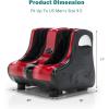 imageGiantex Foot and Calf Massager with Heat  Shiatsu Foot Massager Machine with Vibration Deep Kneading 3Level Intensity Modes Electric Foot Massager for Tired Feet Leg Calf Pain Relief RedRed