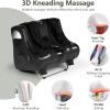 imageGiantex Foot and Calf Massager with Heat  Shiatsu Foot Massager Machine with Vibration Deep Kneading 3Level Intensity Modes Electric Foot Massager for Tired Feet Leg Calf Pain Relief RedBlack