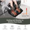 imageGiantex Foot and Calf Massager with Heat  Shiatsu Foot Massager Machine with Vibration Deep Kneading 3Level Intensity Modes Electric Foot Massager for Tired Feet Leg Calf Pain Relief RedBlack
