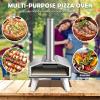 imageGiantex GTGE10731NP Outdoor Oven with 12 Pizza Stone 27 x 14 x 25 L x W x H Silver