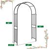 imageGiantex Garden Arbor 72FT Wedding Arch Garden Trellis with 8 Stakes Metal Garden Arch for Climbing Plants Vines Rose Outdoor Archway for Wedding Bridal Party Lawn Decoration Easy Assembly