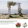 imageGiantex Garden Arbor Wedding Arch for Ceremony Party Metal Trellis Archway for Climbing Plants Rose Grape Vines Steel Frame Pergola Decoration for Backyard Patio Lawn Pathway Easy to Assemble