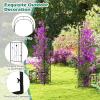 imageGiantex Garden Arbor with Gate 75FT Metal Arch Trellis for Climbing Plants Rose Ivy Archway Pergola with Flower Door 4 Stakes Garden Arch for Wedding Ceremony Bridal Party DecorationPlanters