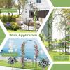imageGiantex Garden Arbor with Gate 75FT Metal Arch Trellis for Climbing Plants Rose Ivy Archway Pergola with Flower Door 4 Stakes Garden Arch for Wedding Ceremony Bridal Party DecorationGate