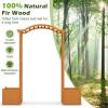 imageGiantex Garden Arbor with Planter Wooden Planter Arch with Trellis Outdoor Arch for Climbing Plants Vegetables Herbs Decorations Arbor Archway for Wedding Ceremony Party WhiteOrange